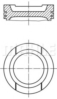 Поршень AUDI A4/VW Golf 1J1 94-05 (81.5mm/+0,5) MAHLE / KNECHT 033 01 01 (фото 1)