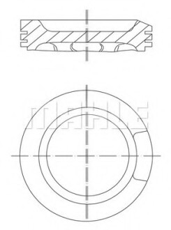 Поршень AUDI A3, A4/VW BORA, GOLF IV 1.8 96- (81.26mm) MAHLE / KNECHT 0330401