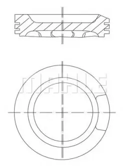 Поршень AUDI A3, A4/VW BORA, GOLF IV 1.8 96- (81.26mm) MAHLE / KNECHT 0330401