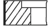 Кольца поршневые (на 1 цилиндр) DAF Ford Peugeot 2.3/2.5 TD 79-93 MAHLE / KNECHT 039 52 N0 (фото 2)