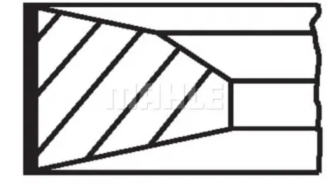 Кольца поршневые (на 1 цилиндр) DAF Ford Peugeot 2.3/2.5 TD 79-93 MAHLE / KNECHT 039 52 N0