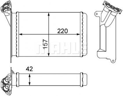 Радиатор печки E30 1.6-2.7 82-94 MAHLE / KNECHT AH 95 000S