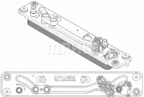 Радиатор масла АКПП E70/E71/E72 (Premium Line! OE) MAHLE / KNECHT CLC 182 000P