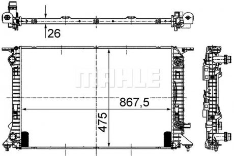 Радиатор охлаждения MAHLE / KNECHT CR 910 000S