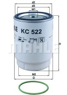Фільтр палива MAHLE / KNECHT KC522D