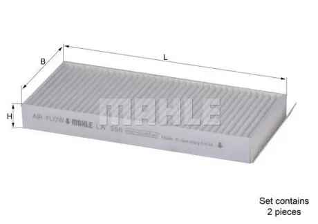 Фільтр салону MAHLE / KNECHT LA356/S