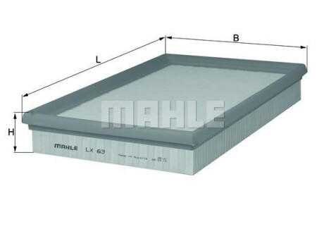 Повітряний фільтр MAHLE / KNECHT LX63