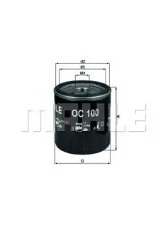 Фільтр олії Berlingo/Partner 1.8/1.9D/1.1i/1.4i/1.8i 96-99 (знятий з виробництва) MAHLE / KNECHT OC 100 (фото 1)
