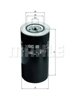 Масляний фiльтр MAHLE / KNECHT OC35