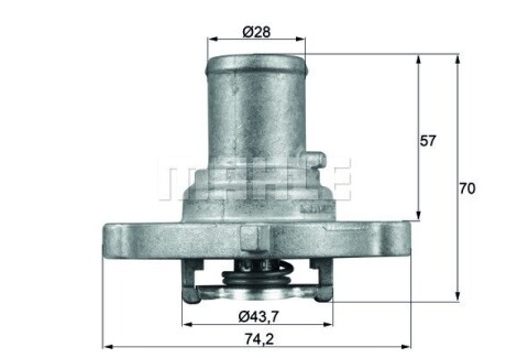 Термостат MAHLE / KNECHT TI 122 87 D