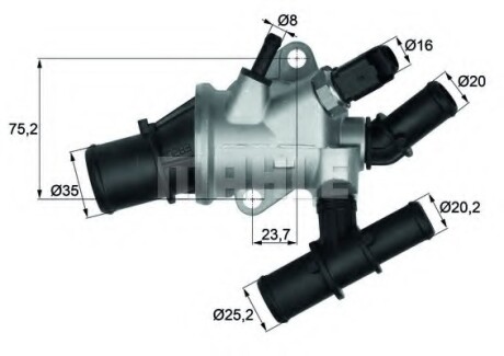 Термостат MAHLE / KNECHT TI 162 88