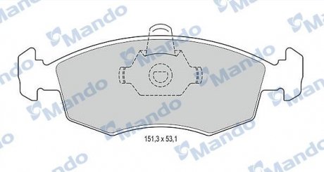 Тормозные колодки для дисков MANDO MBF015166