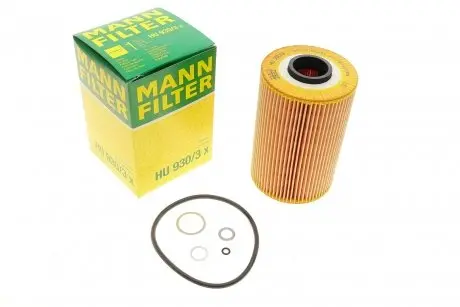 Фільтр масляний BMW 5 (E12/E28/E34) 2.5-3.5i -95 (M30/S38) MANN HU 930/3 X