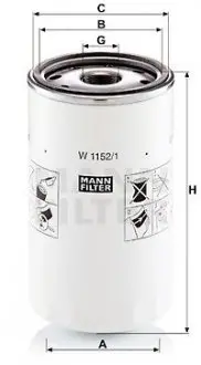 Фильтр масляный MANN W11521