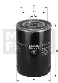 Фільтр масляний MANN W7233