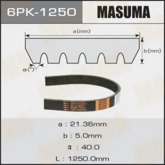Ремінь полікліновий MASUMA 6PK1250