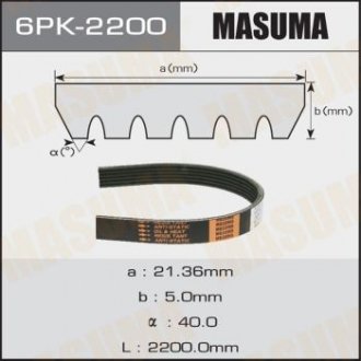 Ремінь полікліновий MASUMA 6PK2200