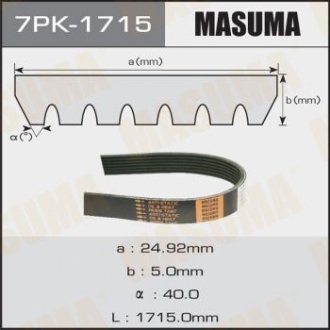 Ремінь полікліновий MASUMA 7PK1715