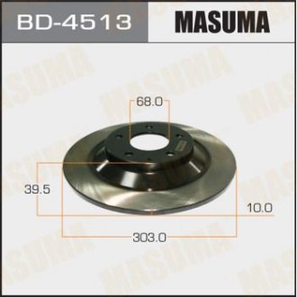 Диск тормозной задний Mazda CX-30 4WD (19-), CX-5 (11-) (Кратно 2 шт) MASUMA BD4513