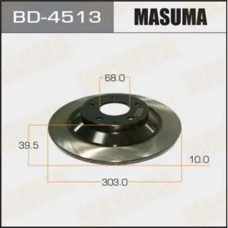 Диск гальмівний задній Mazda CX-30 4WD (19-), CX-5 (11-) (Кратно 2 шт) MASUMA BD4513