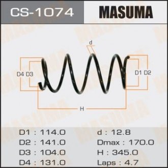 Пружина підвіски передньої Toyota Corolla (06-13) MASUMA CS1074