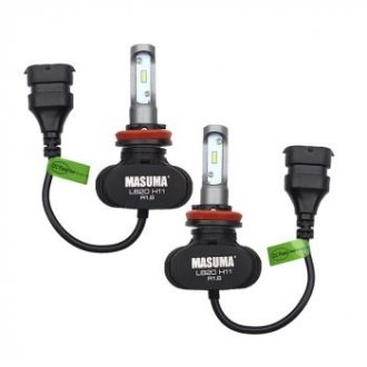 Лампа светодиодная LED H11 6000K 4000Lm PGJ19-2, Комплект 2шт MASUMA L620