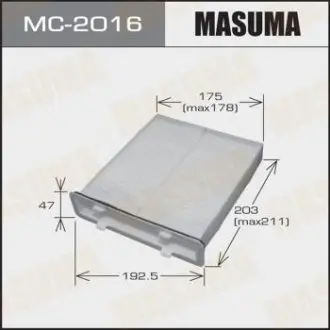 Фільтр салону MASUMA MC2016