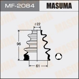 Пильовик ШРУСу внутрішнього Toyota Auris (06-09), Corolla (00-06), Prius (09-11) MASUMA MF2084