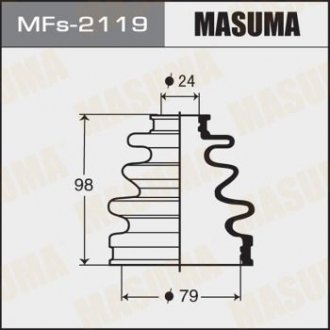 Пильник ШРУСа зовнішнього Mazda 6 (12-) / Toyota Corolla (00-06), Prius (00-05) силікон MASUMA MFS2119