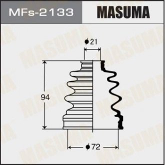 Пильовик ШРУСу внутрішнього Subaru Forester, Impreza, Legacy (-06) силікон MASUMA MFS2133