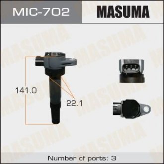 Катушка зажигания Suzuki SX4, Vitara 1.6 (14-) MASUMA MIC702