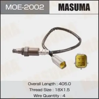 Датчик кисню (лямбда-зонд) Nissan X-Trail (07-10) / Renault Koleos (08-16) MASUMA MOE2002