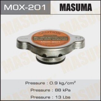 Кришка радіатора Honda / Mazda / Mitsubishi / Nissan / Subaru / Suzuki / Toyota 0.9 bar MASUMA MOX201