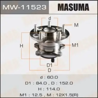 Ступиця колеса заднього в зборі з підшипником Toyota Venza (09-16) (з ABS) MASUMA MW11523