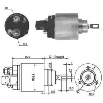 MEATDORIA AUDI Втягуюче реле стартера A3 (8L1) 1.8 T 96-03, FORD GALAXY I (WGR) 2.8 i V6 95-00, SEAT CORDOBA 1.9 SDI 96-99, VW GOLF IV (1J1) 1.9 TDI 4motion -02, SKODA FABIA I Combi (6Y5) 2.0 00-07 MEAT&DORIA 46004 (фото 1)