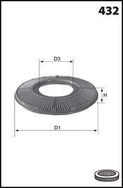 Фільтр повітря (аналогWA6043/LX556) MECAFILTER EL3773 (фото 1)