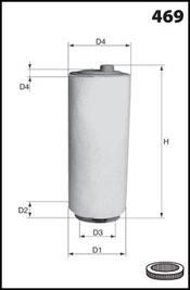 Фільтр повітря (аналогWA6573/LX823) MECAFILTER EL3816