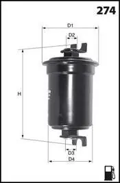 Фильтр топлива (аналог WF8109/) MECAFILTER ELE6033