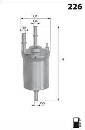 Фильтр топлива (аналог WF8311/KL156/1) MECAFILTER ELE6102