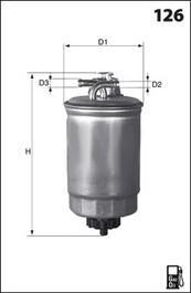 Фильтр топлива (аналог WF8269/KL157/1D) MECAFILTER ELG5270