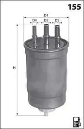 Фильтр топлива OEM Ford (аналог WF8268/KL446) MECAFILTER ELG5290