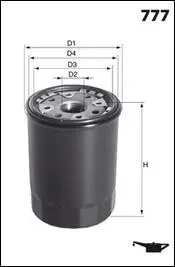 Фильтр масла (аналог WL7107/) MECAFILTER ELH4405