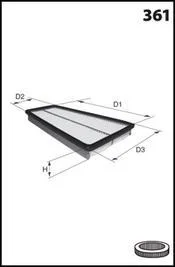 Фільтр повітря MECAFILTER ELP9215