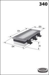 Фильтр воздуха (аналог/LX2796/1) MECAFILTER ELP9449