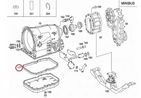 Прокладка піддону АКПП MB Sprinter CDI MERCEDES-BENZ 1402710080