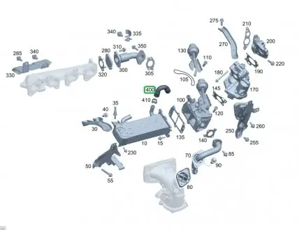 Патрубок системи охолодження MB Vito (W639) 03- MERCEDES-BENZ 6512031882