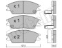 Колодки тормозные (передние) Hyundai Accent I/II 94-05/Getz 02-10/Elantra 90-00/Pony 85-95 Metelli 22-0081-1 (фото 2)