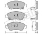 Колодки тормозные (передние) Honda Civic V/VI 91-01/VIII 10-12/Jazz 02- Metelli 22-0138-0 (фото 1)