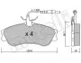 Колодки тормозные (передние) Citroen Berlingo 96-11/Xsara/Peugeot 306 93-05/Partner 96-15 (+датчики) Metelli 22-0217-0 (фото 2)