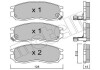 Колодки тормозные (передние) Mitsubishi Colt 90-96/Galant/Lancer 88-04/Space Wagon 91-98 Metelli 22-0224-0 (фото 1)